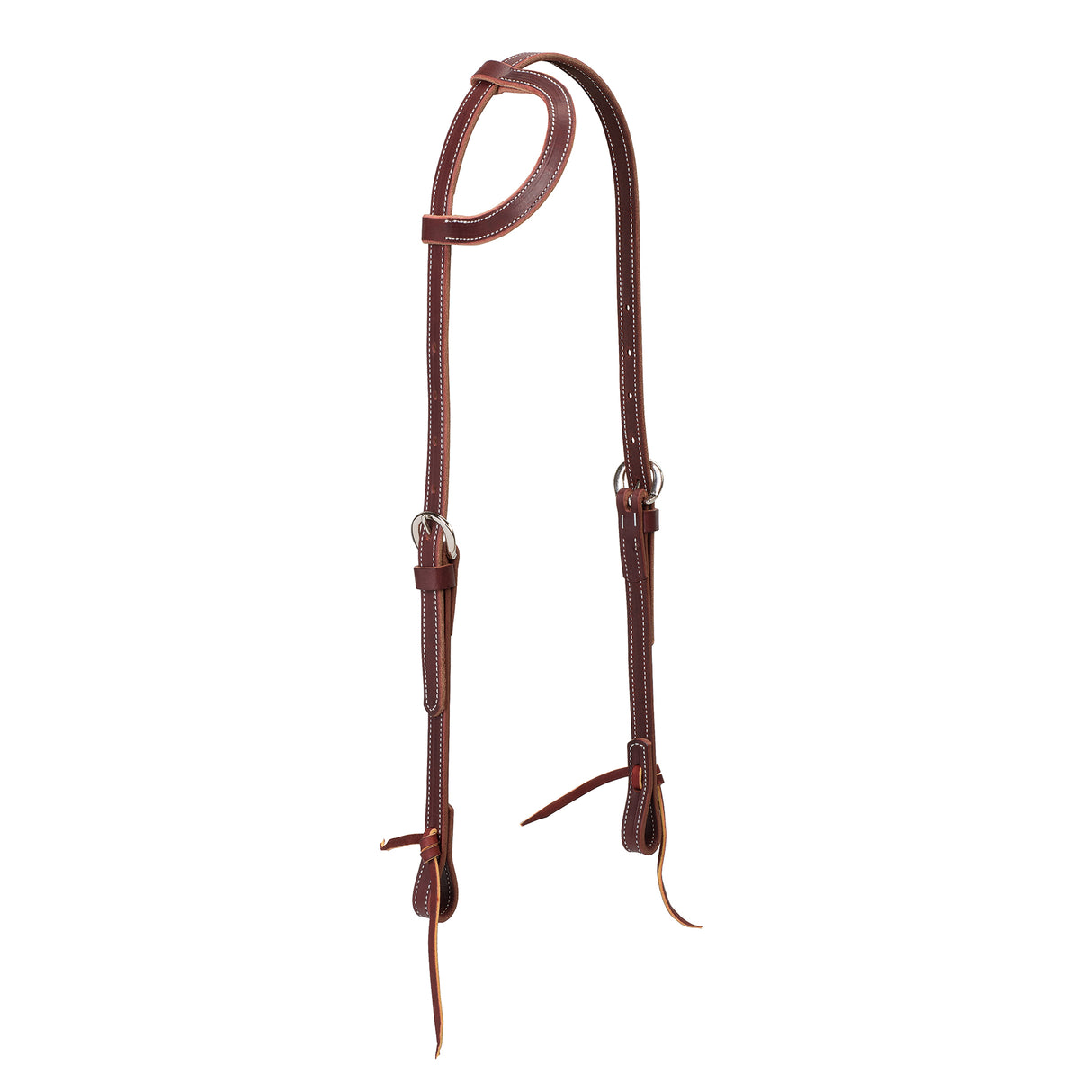 Latigo Leather Flat Sliding Ear Headstall