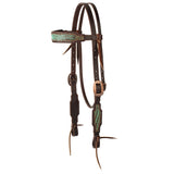 Turquoise Croc Headstall