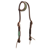 Turquoise Croc Headstall