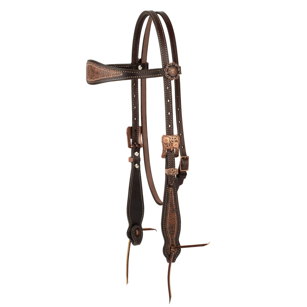 Western Floral Headstall, Browband