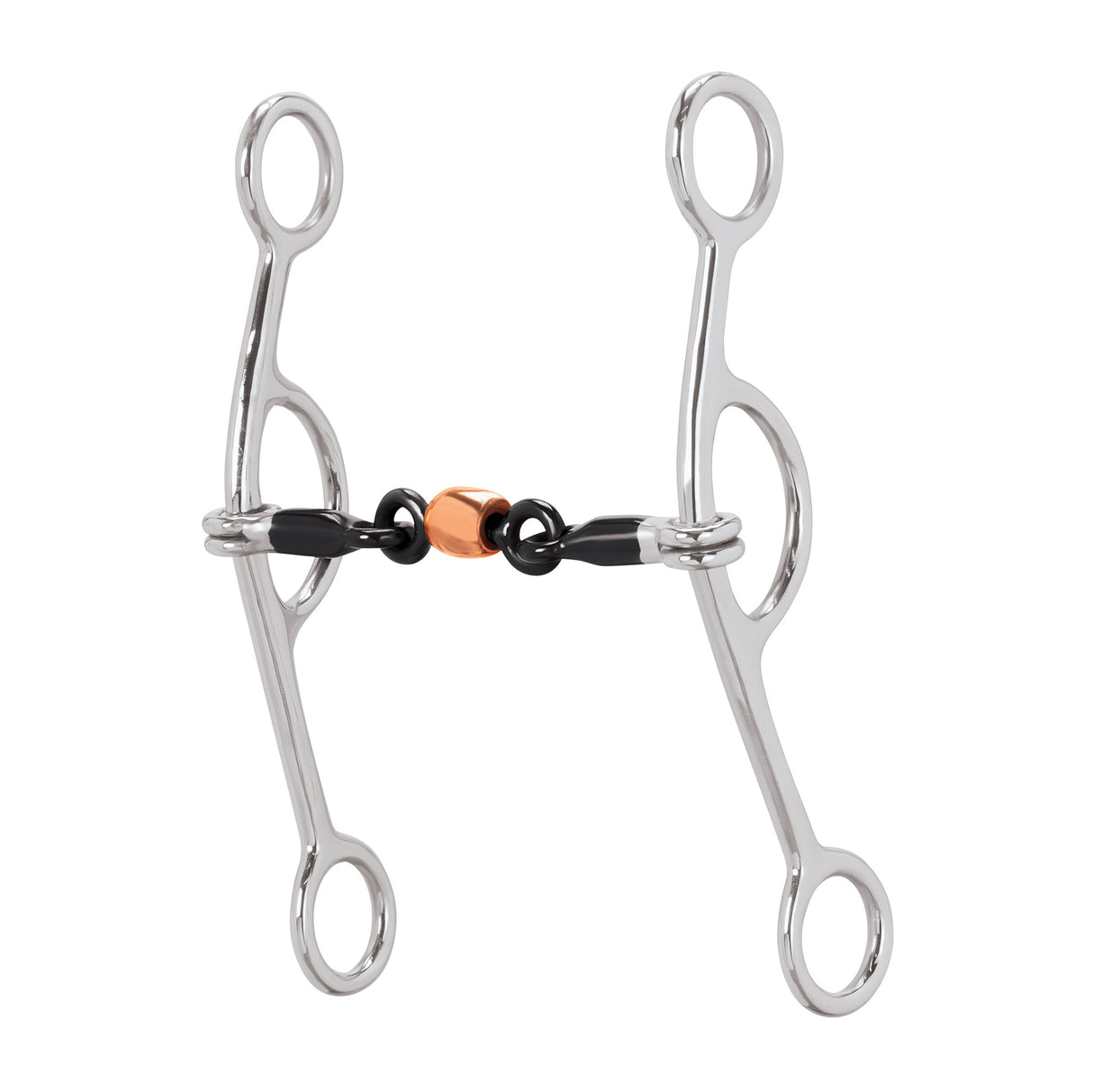 Gag Bit, 5" Sweet Iron Mouth with Copper Roller