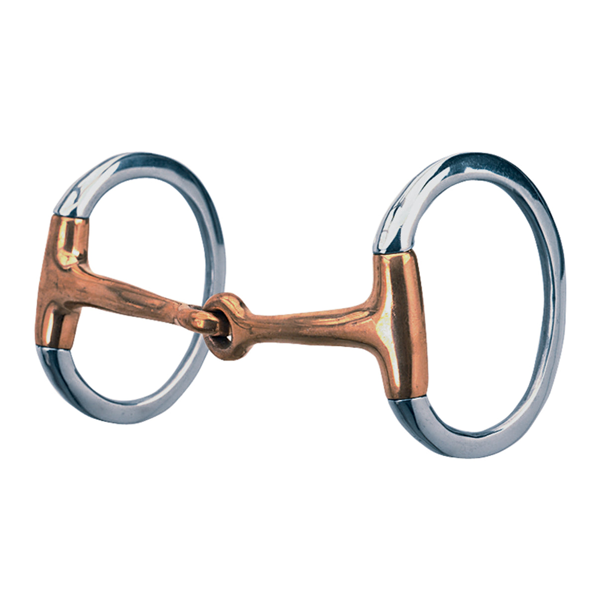 Eggbutt Snaffle Bit, 5" Copper Plated Mouth