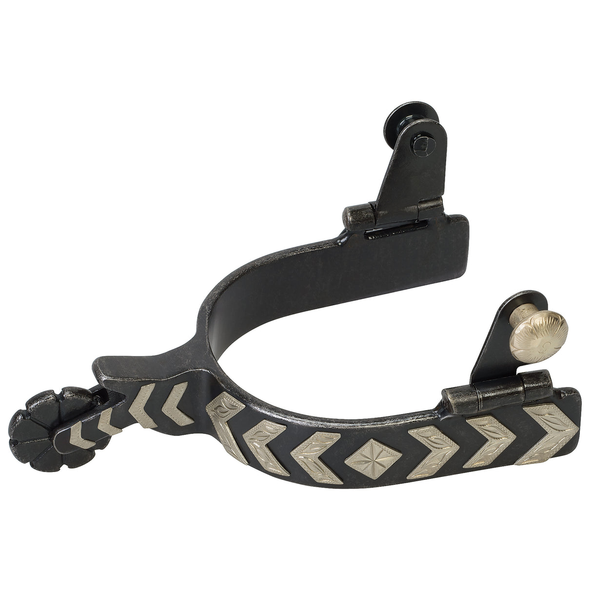 Ladies Spur with German Silver Chevron Trim