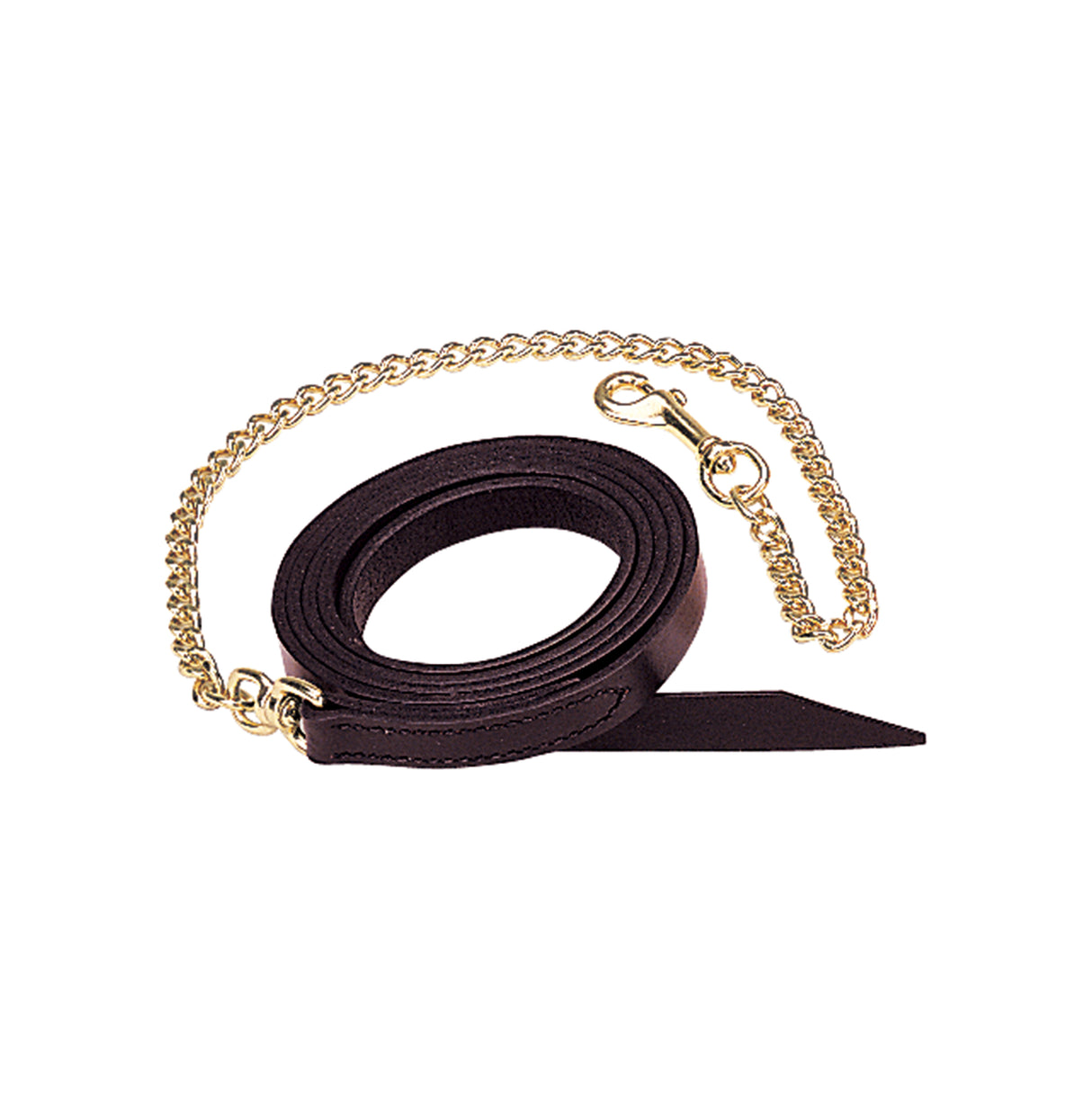 1" Single-Ply Horse Lead with 30" Brass Plated Chain