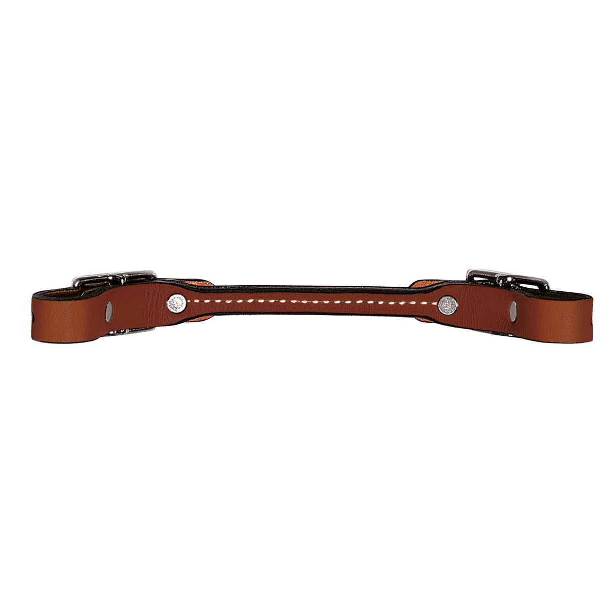 Bridle Leather Rounded Curb Strap, Brown