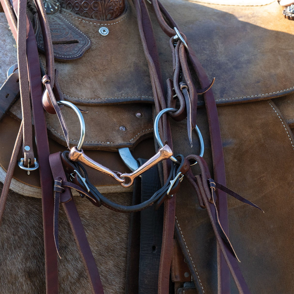 Professional Ring Snaffle Bit, 5" Copper Mouth