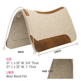 Contoured Wool Blend Felt Saddle Pad