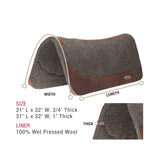 Premium Contoured 100% Wool Felt Saddle Pad