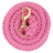 Cotton Lead Rope with Brass Plated 225 Snap, Pink