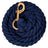 Cotton Lead Rope with Brass Plated 225 Snap, Navy
