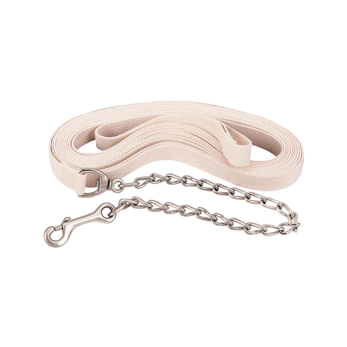 Flat Cotton Lunge Line, 1" x 27 with Chain