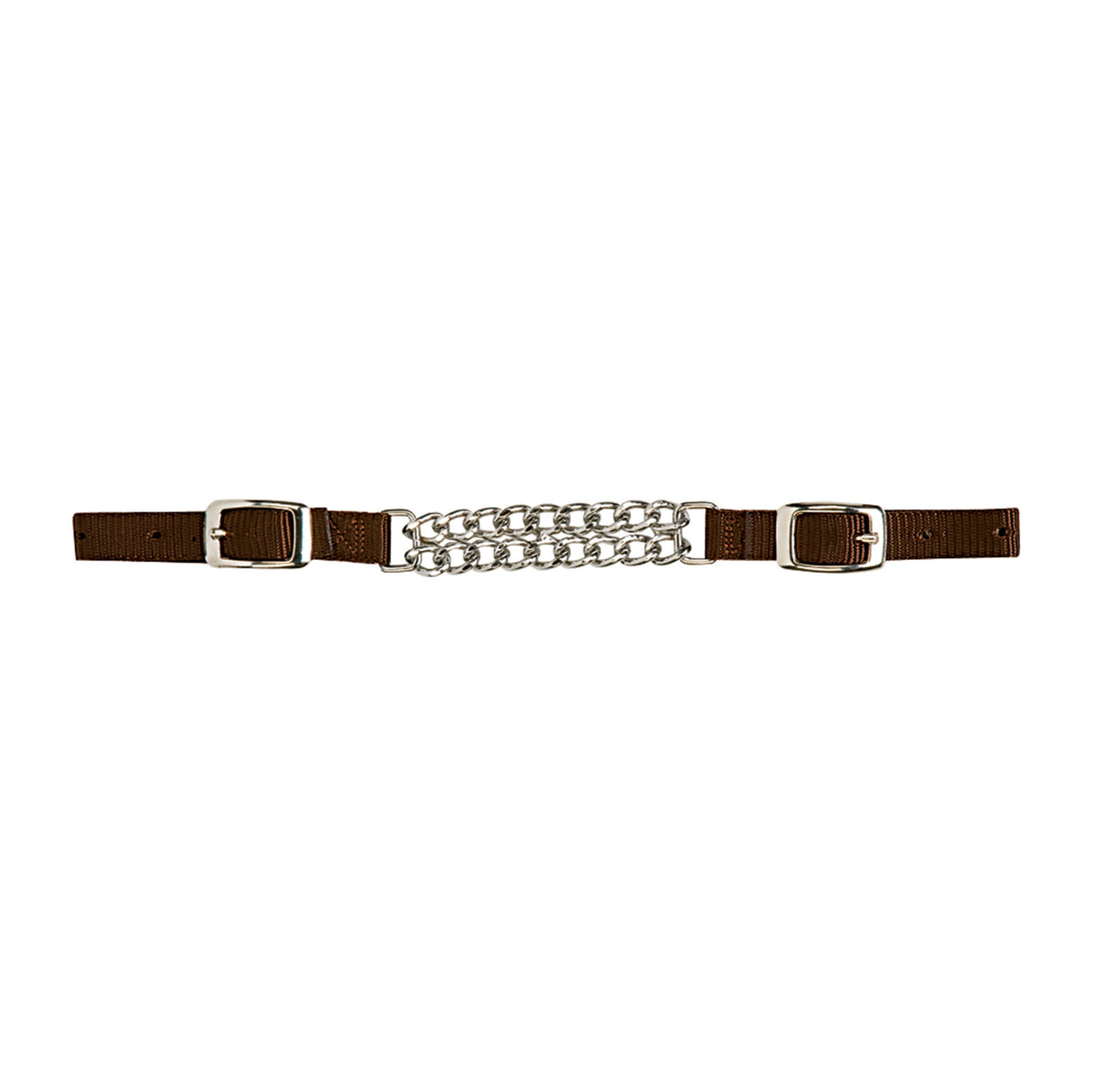 Nylon Curb Strap with 4-1/4" Double Flat Link Chain