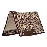 Synergy Blanket-Top Wool Felt Saddle Pad in Brown, Turquoise, Black, Purple Southwestern Patterns