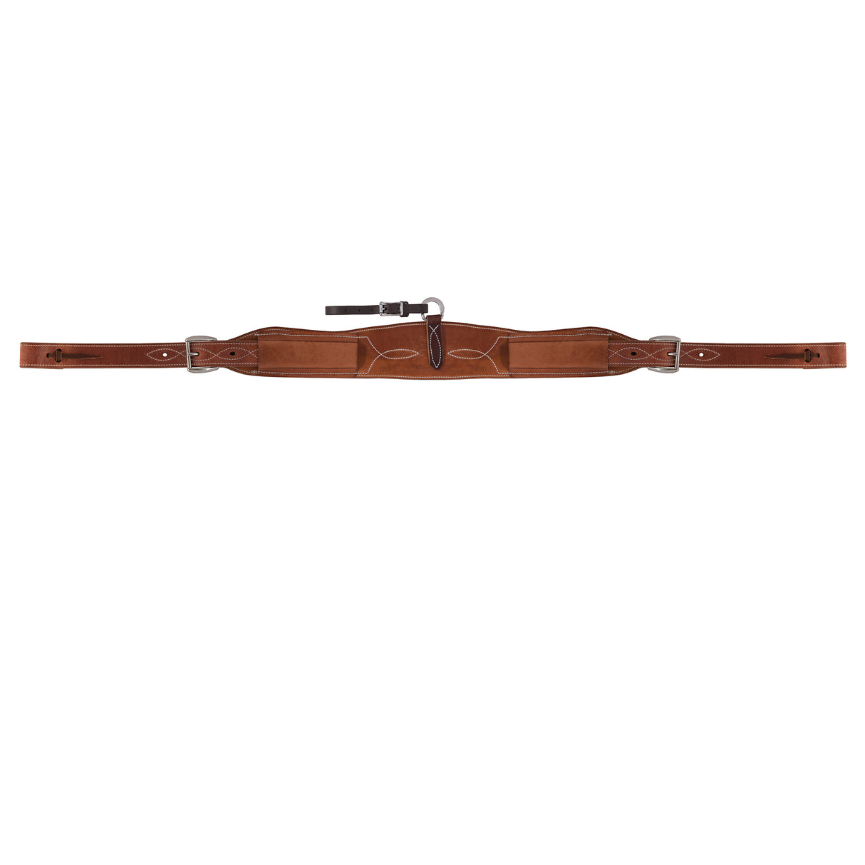 Heavy-Duty Roper Back Cinch, Complete, Russet, 4"