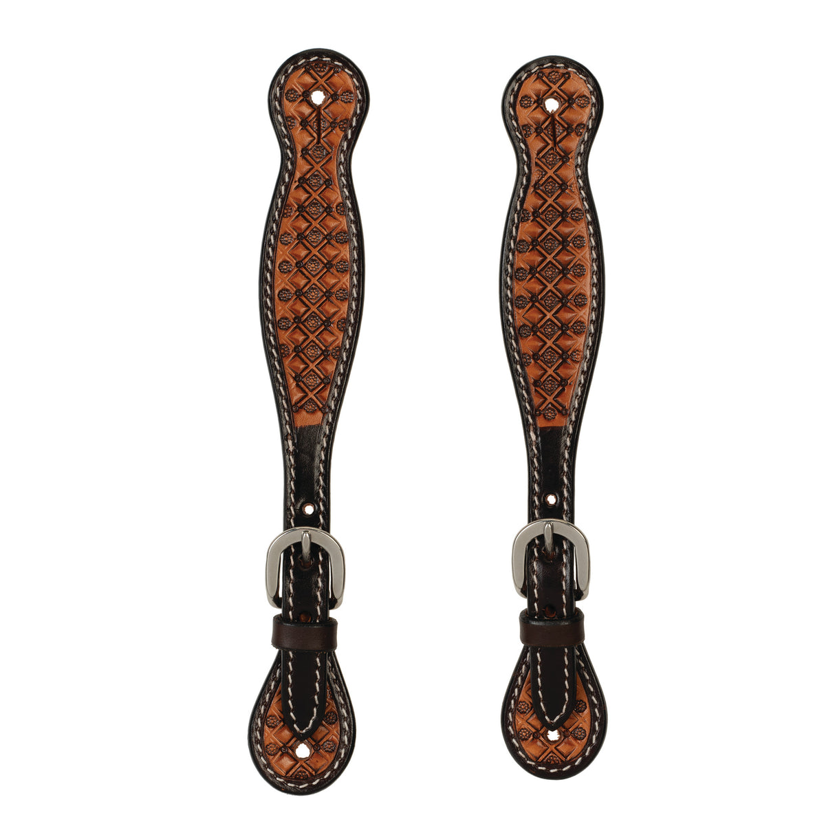 Floret Tooled Spur Straps