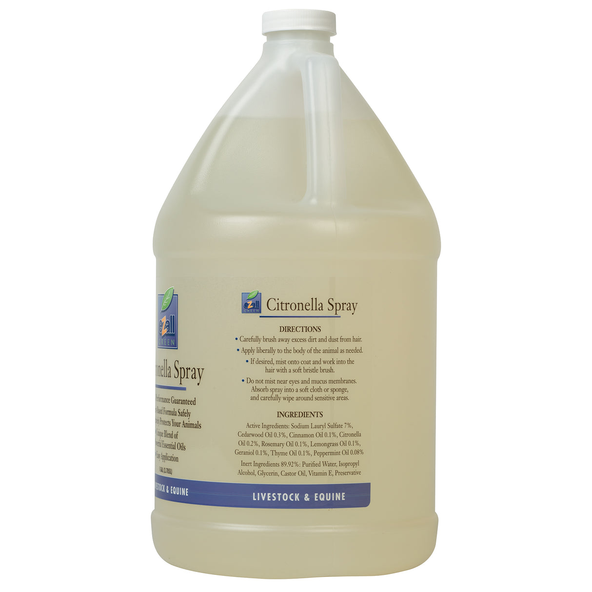 Citronella Spray, Gallon, Back