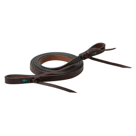 Turquoise Cross Skirting Leather Roper Reins