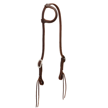 Working Tack Single-Ply Headstall with Pineapple Knot Ends