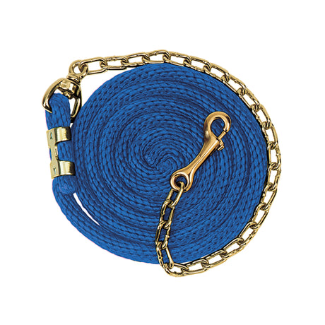 Poly Lead Rope with Brass Plated Swivel Chain