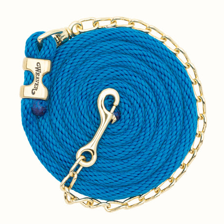 Poly Lead Rope with Brass Plated Swivel Chain