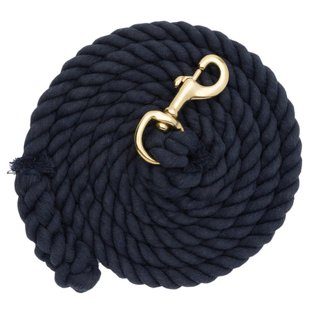 Cotton Lead Rope with Brass Plated 225 Snap, 5/8" x 10'