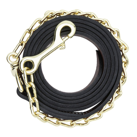 1" Single-Ply Horse Lead, with 24" Brass Plated Chain