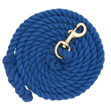 Cotton Lead Rope with Brass Plated 225 Snap, 5/8" x 10'