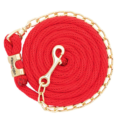 Poly Lead Rope with Brass Plated Swivel Chain