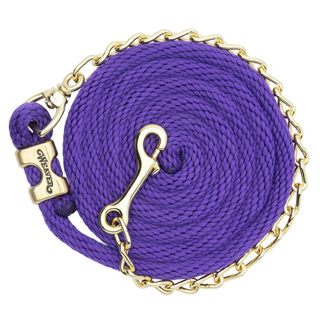 Poly Lead Rope with Brass Plated Swivel Chain