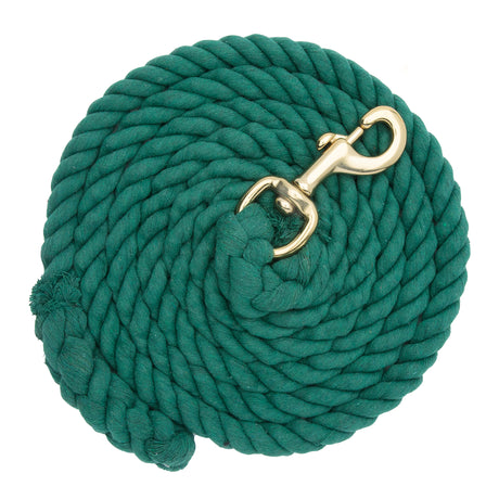 Cotton Lead Rope with Brass Plated 225 Snap, 5/8" x 10'