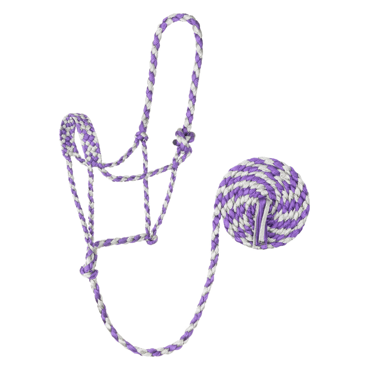 Braided Rope Halter with 10' Lead