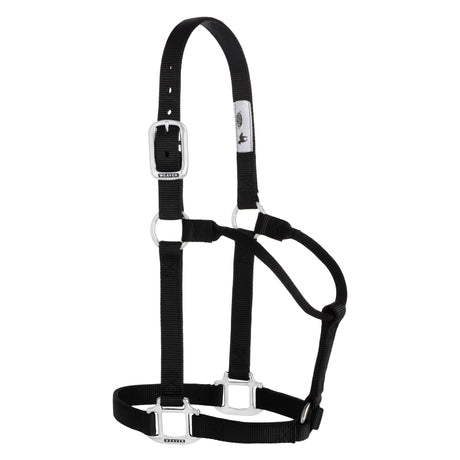 Original Non-Adjustable Nylon Halter, Chrome Plated Hardware, Average