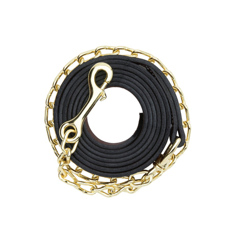 1" Single-Ply Horse Lead with 30" Brass Plated Chain