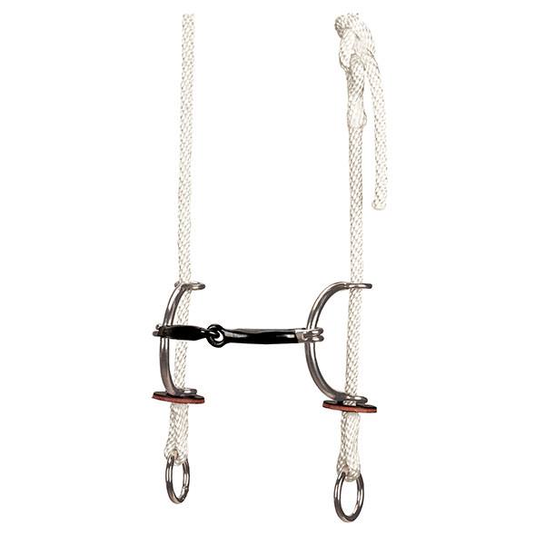 Gag Bridle with Smooth Sweet Iron Snaffle Sliding Bit