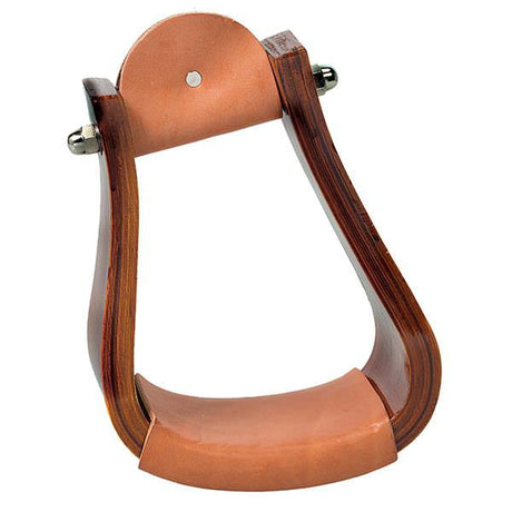 Sloped Wooden Roper Stirrup with Leather