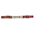 Latigo Leather 3-1/2" Single Flat Link Chain Curb Strap