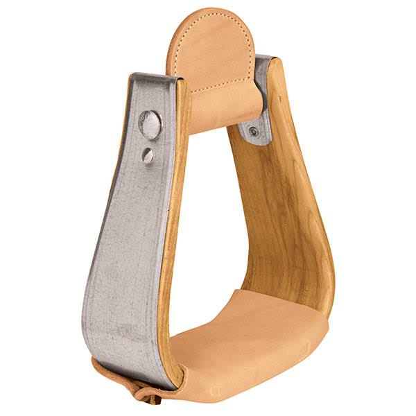 Wooden Stirrups with Leather Treads, Overshoe Visalia