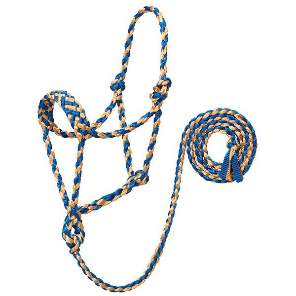 Braided Rope Halter with 10 Lead, Average