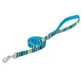 Patterned Leash, 3/4" x 4, Navy/Lime Stripes