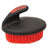 Palm Held Face Brush with Soft Bristles, Red/Black