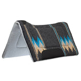 Acrylic Saddle Pad, Contoured, Charcoal/Teal