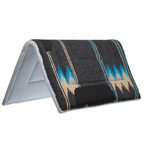 Acrylic Saddle Pad, Straight, Charcoal/Teal