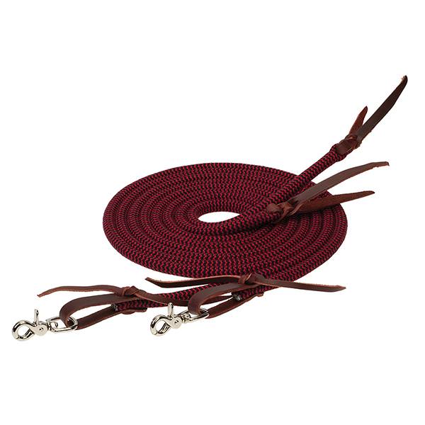 EcoLuxe<sup>&trade;</sup> Bamboo Split Reins, Dark Red/Black