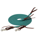 EcoLuxe<sup>&trade;</sup> Bamboo Split Reins, Turquoise/Charcoal