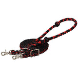 Braided Barrel Rein, 3/4" x 8 Black/Red