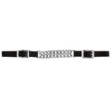 Nylon Curb Strap with 4-1/4" Double Flat Link Chain, Black