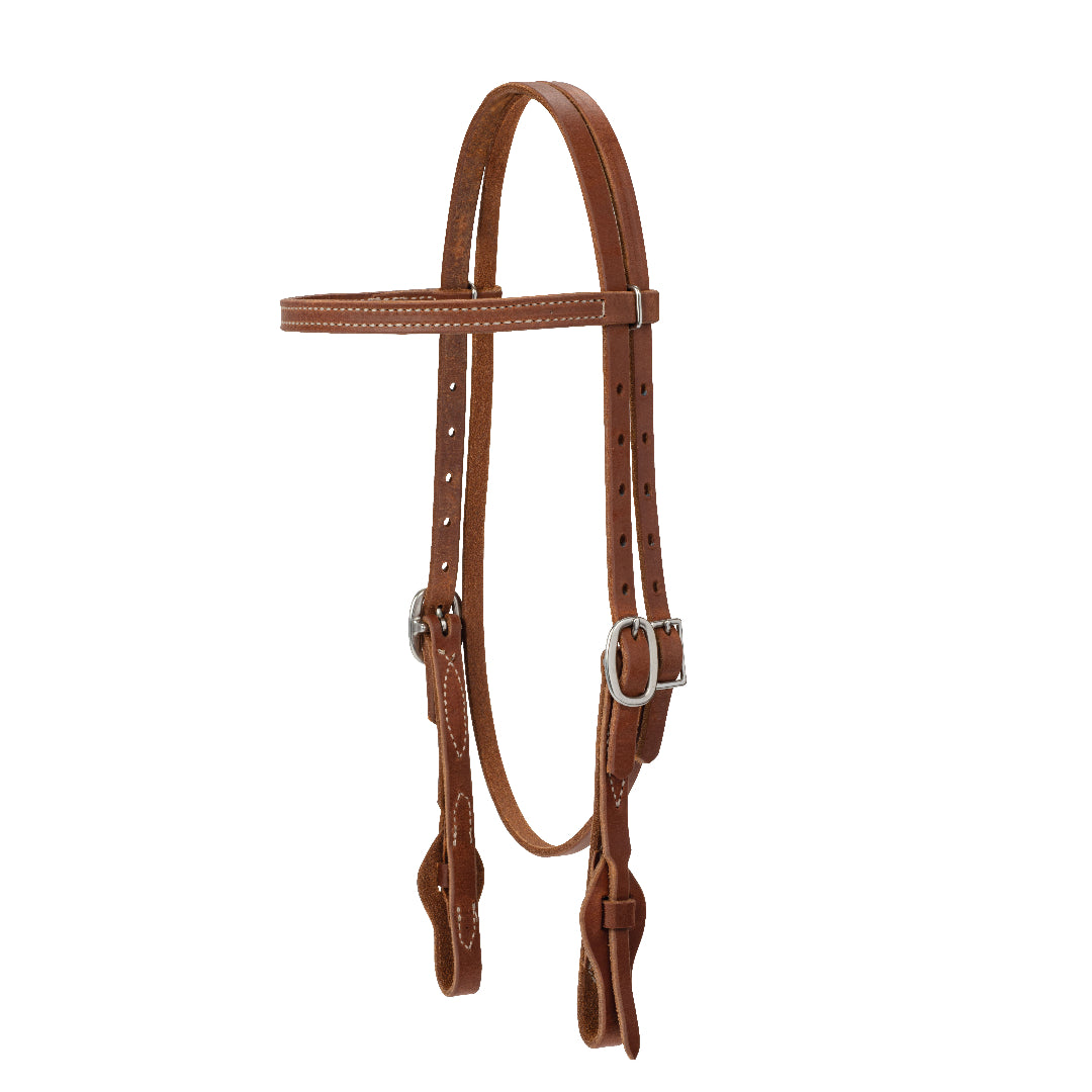 Weaver leather shops Premium Harness leather horse headstall dark brown work tack