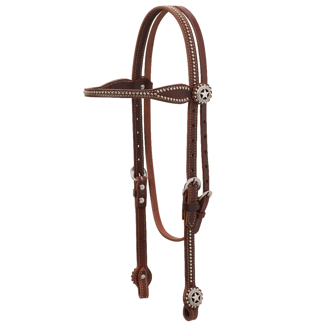 Texas Star Oiled Browband Headstall